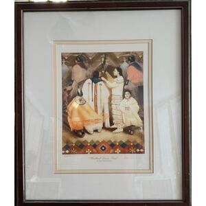 "Woodland Dance Scene" | Signed 1999 Print‎ by Daniel Borja Ramirez | Chippewa
